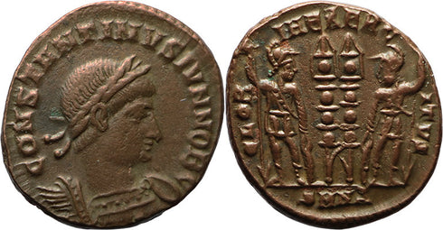 VF+ Ancient Roman coin of Constantine II as Caesar minted in Nicomedia